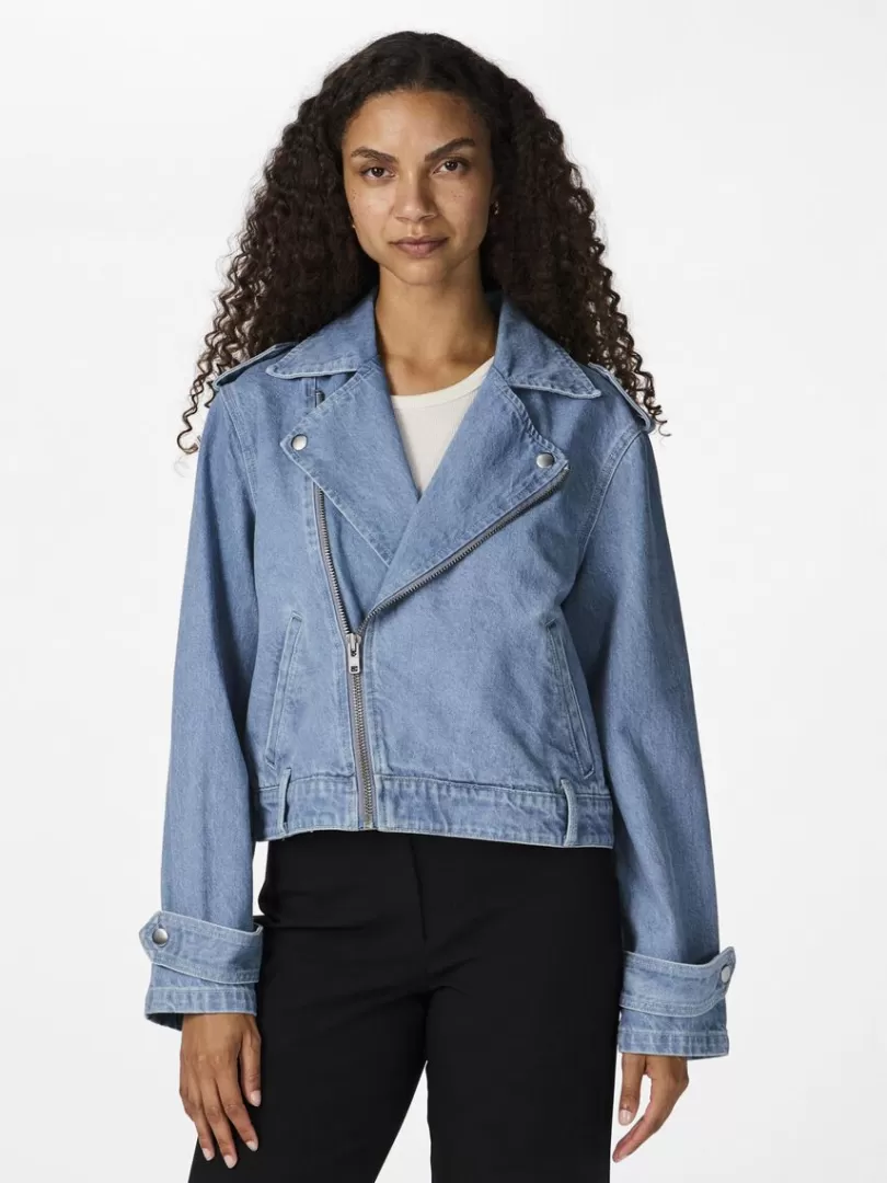 Outerwear>Yas ABIGAIL DENIM JACKET MediumBlueDenim