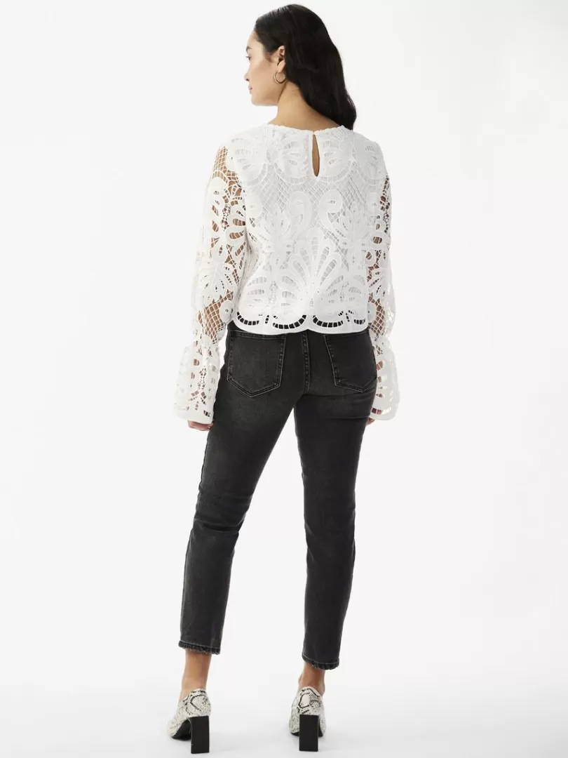 Tops & T-Shirts>Yas ALBI LONG SLEEVED TOP StarWhite