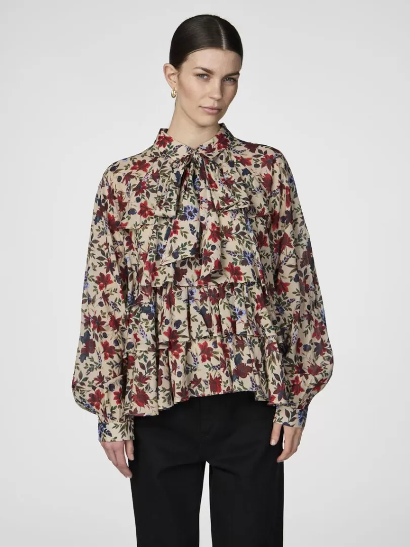 Tops & T-Shirts>Yas AYA BLOUSE Safari