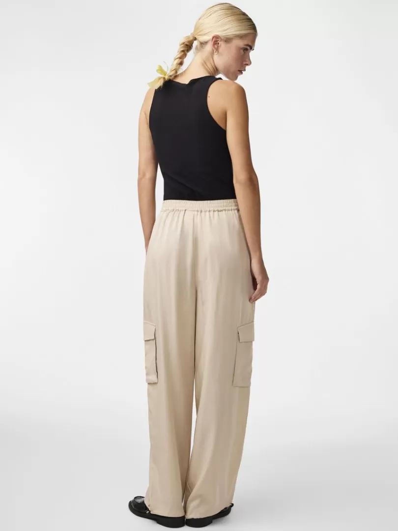 Trousers>Yas BAMBOO CARGO TROUSERS IrishCream