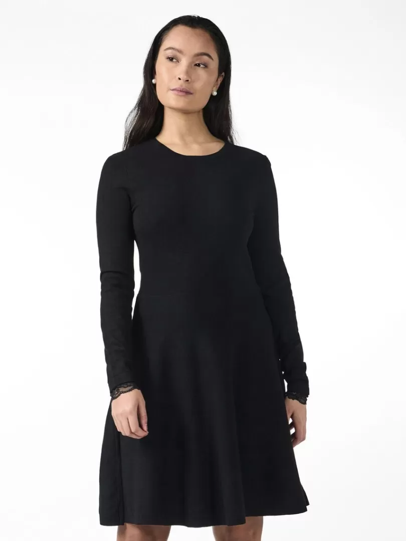 Knitwear | Dresses>Yas BECCO KNITTED DRESS Black