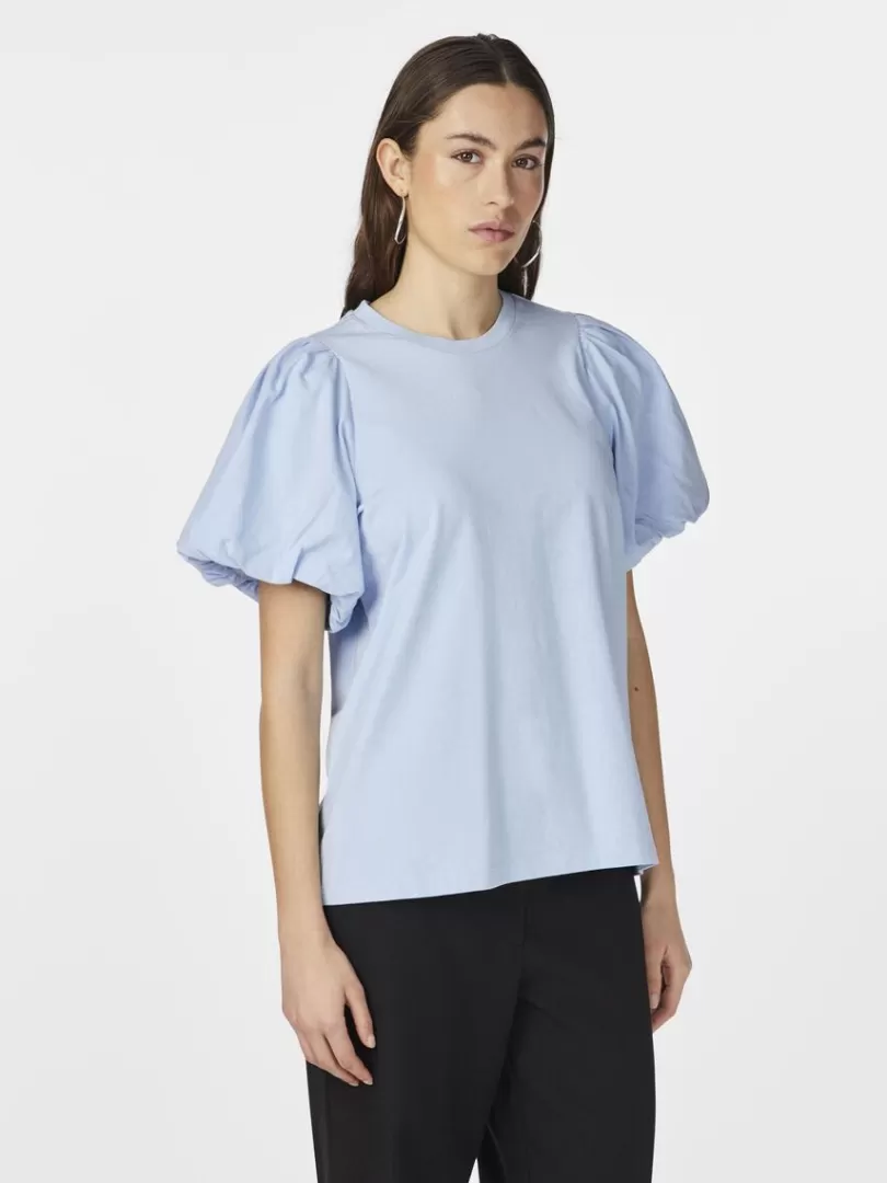 Tops & T-Shirts>Yas BLOON SHORT SLEEVED TOP ClearSky