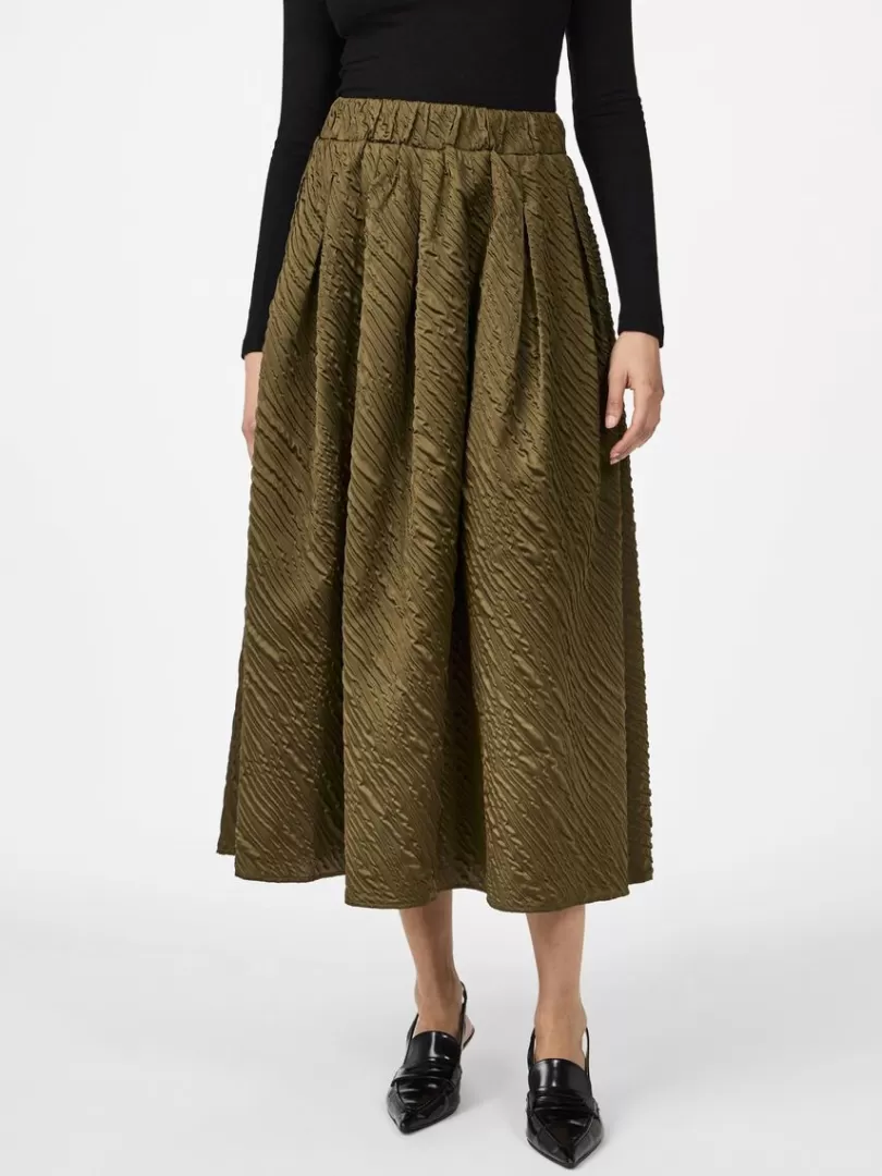 Skirts>Yas CAMIE MIDI SKIRT Capers