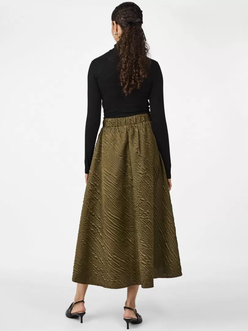 Skirts>Yas CAMIE MIDI SKIRT Capers