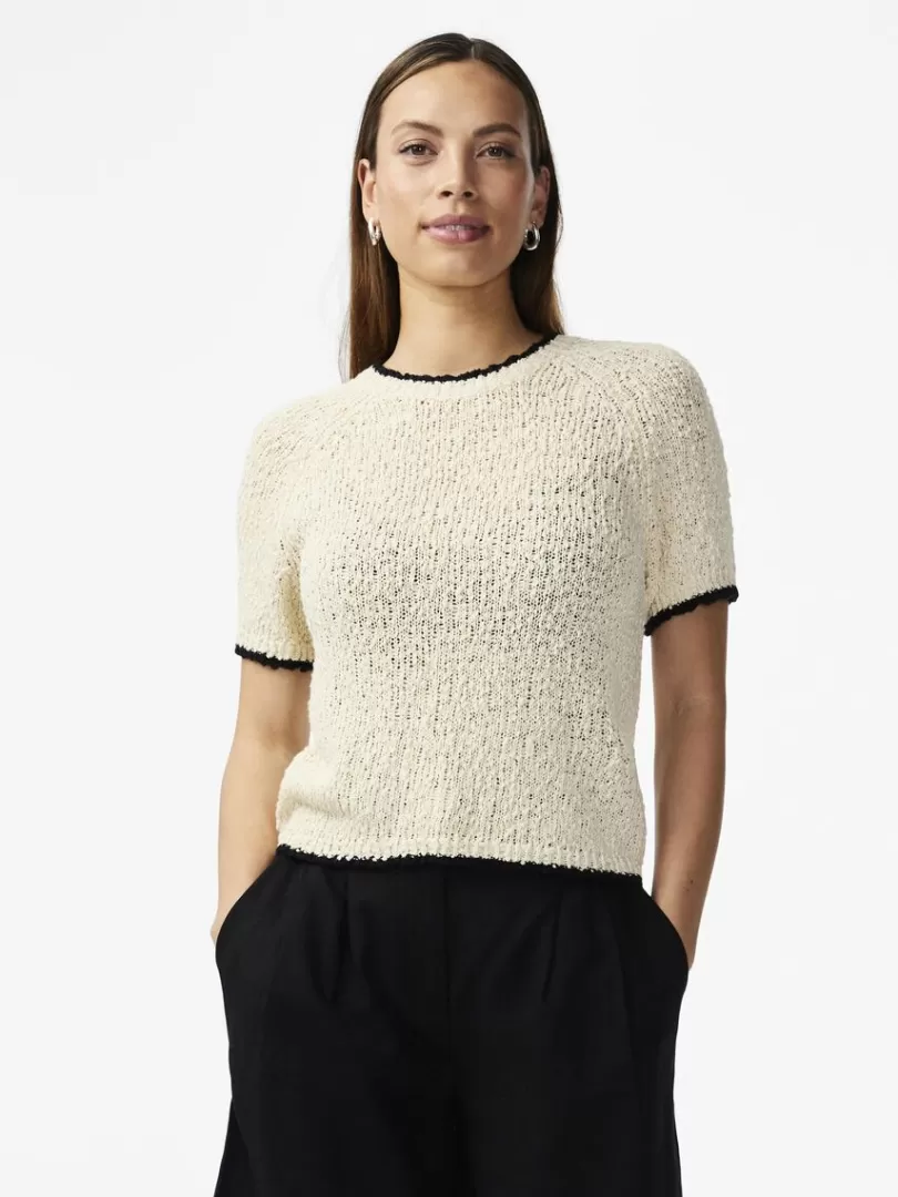 Knitwear | Tops & T-Shirts>Yas CHANEO KNITTED TOP Birch