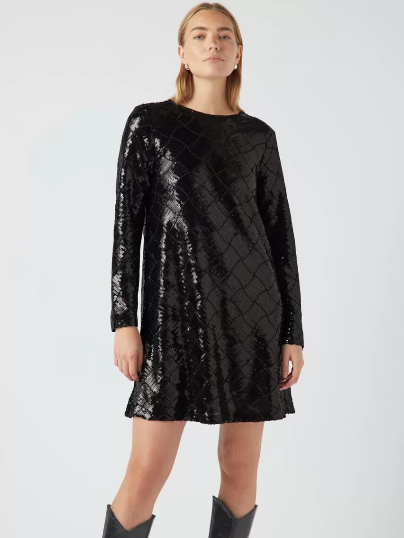 Dresses>Yas CHEKKA MINI DRESS Black