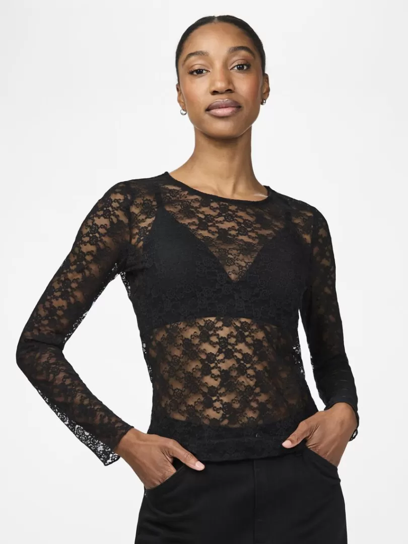 Tops & T-Shirts>Yas CURA LONG SLEEVED TOP Black