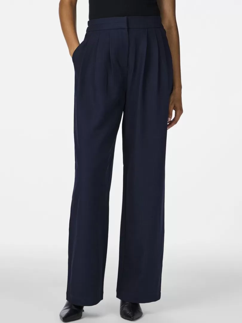 Trousers>Yas DAKOTA HIGH WAISTED TROUSERS NavyBlazer