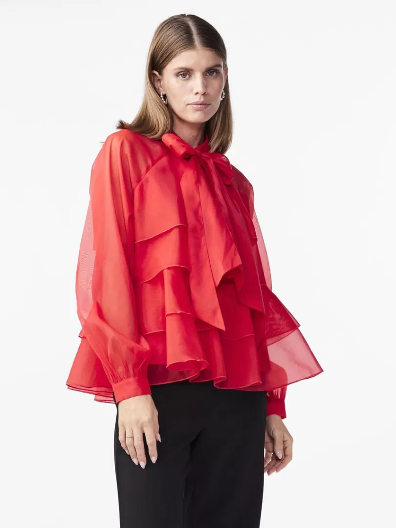 Shirts | Tops & T-Shirts>Yas ELOISE BLOUSE HighRiskRed