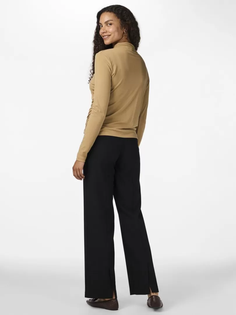 Tops & T-Shirts>Yas EMMI LONG SLEEVED TOP TigersEye