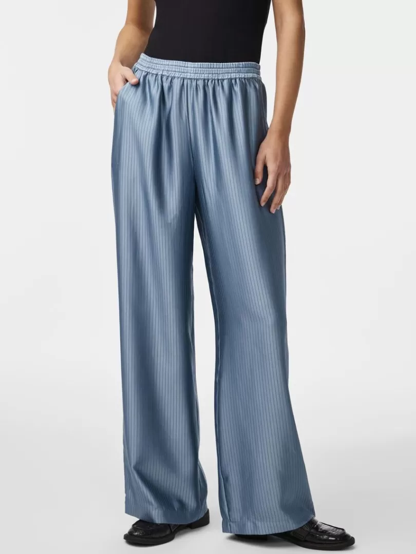 Trousers>Yas EMPI HIGH WAISTED TROUSERS ProvincialBlue