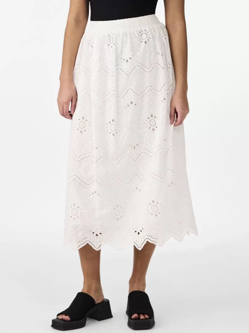 Skirts>Yas FREJA MIDI SKIRT StarWhite