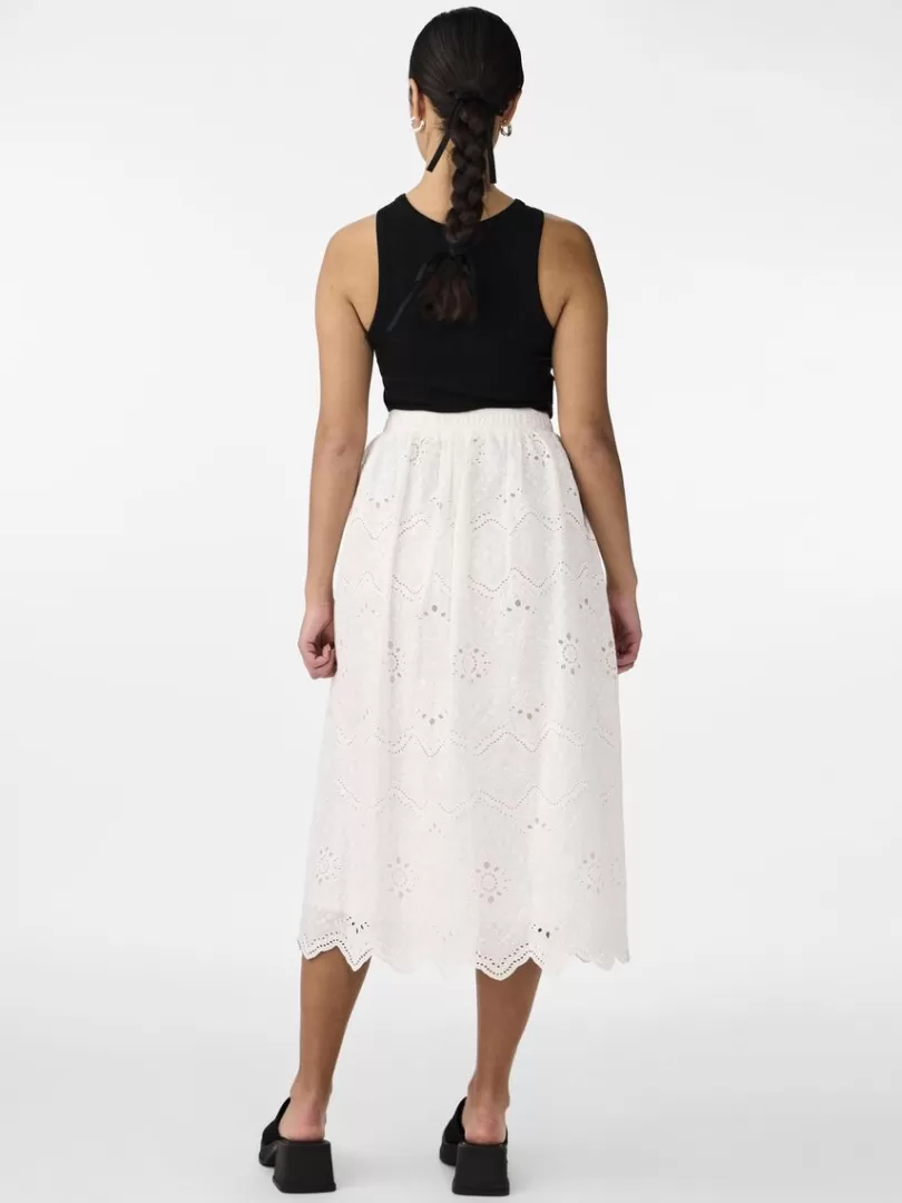 Skirts>Yas FREJA MIDI SKIRT StarWhite