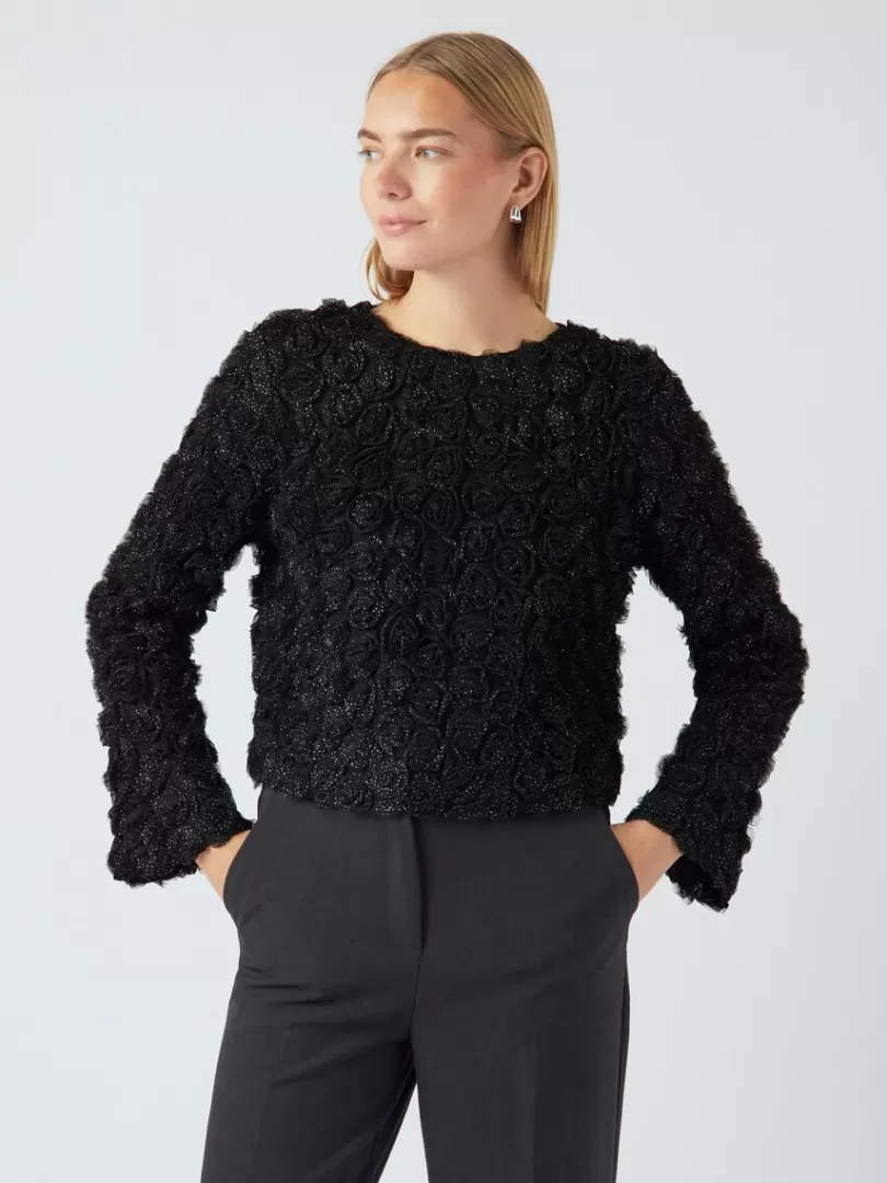 Tops & T-Shirts>Yas LAURA LONG SLEEVED TOP Black