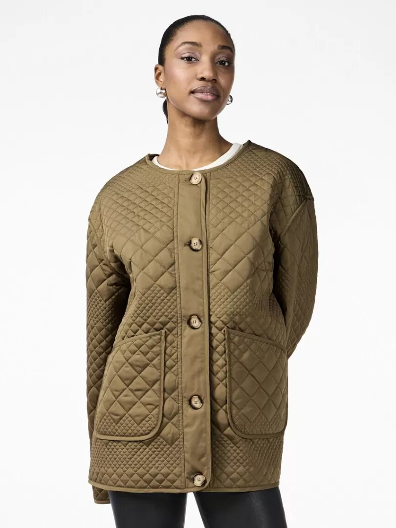 Outerwear>Yas LAURIE PADDED JACKET Capers