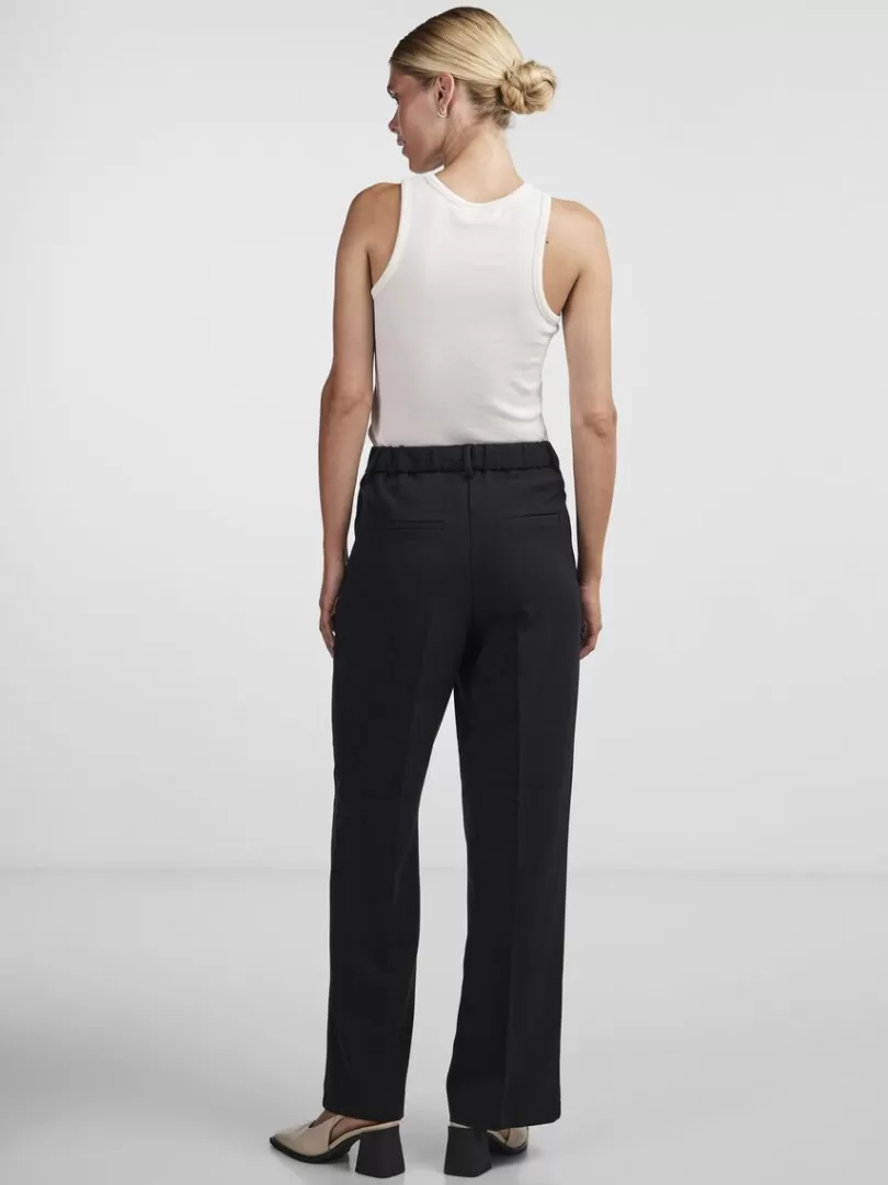 Trousers>Yas LIKKA WIDE-LEG TROUSERS Black