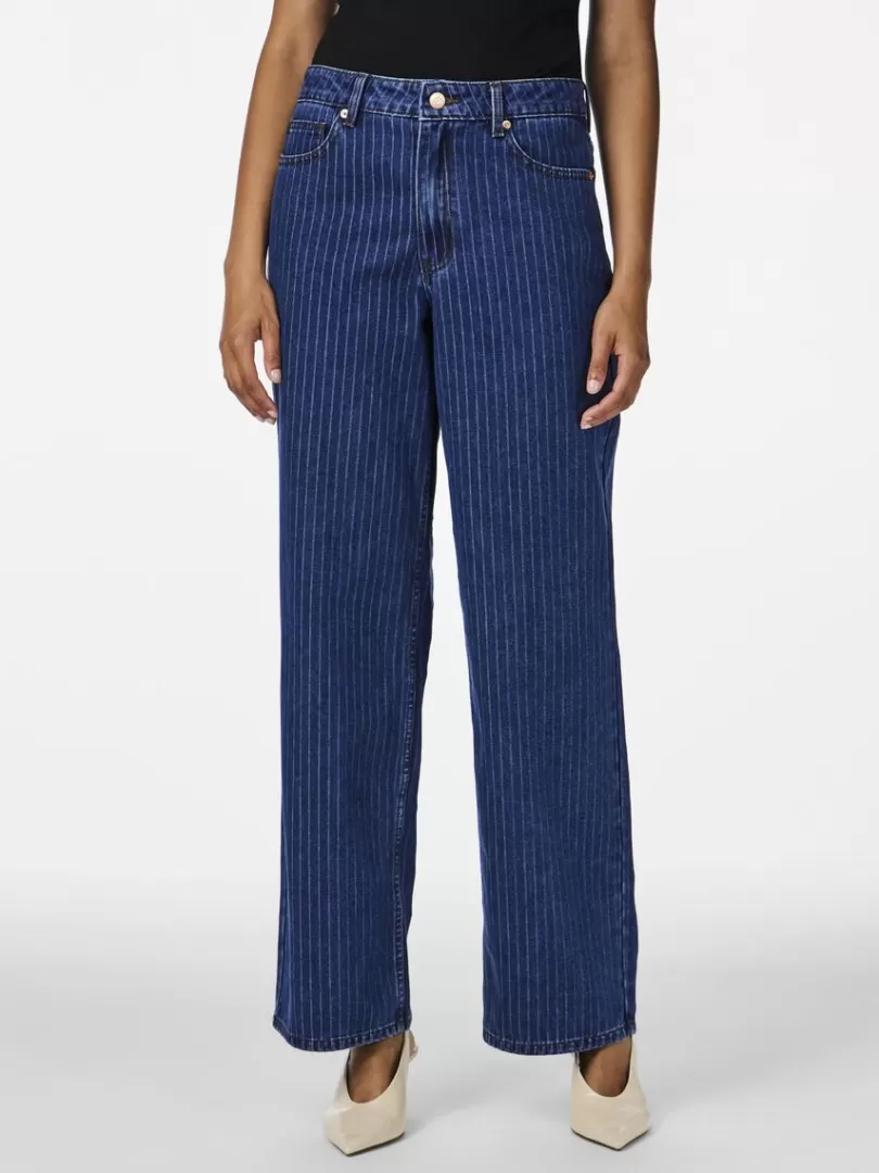 Trousers>Yas LOMIRA WIDE FIT JEANS MediumBlueDenim