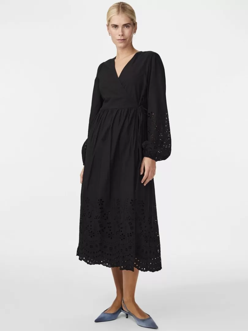 Dresses>Yas LUMA WRAP DRESS Black