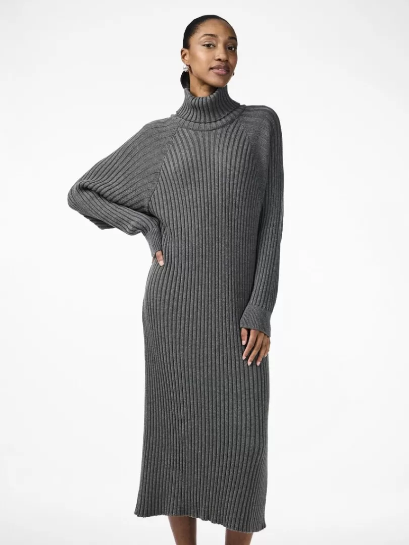 Knitwear | Dresses>Yas MAVI KNITTED DRESS MediumGreyMelange