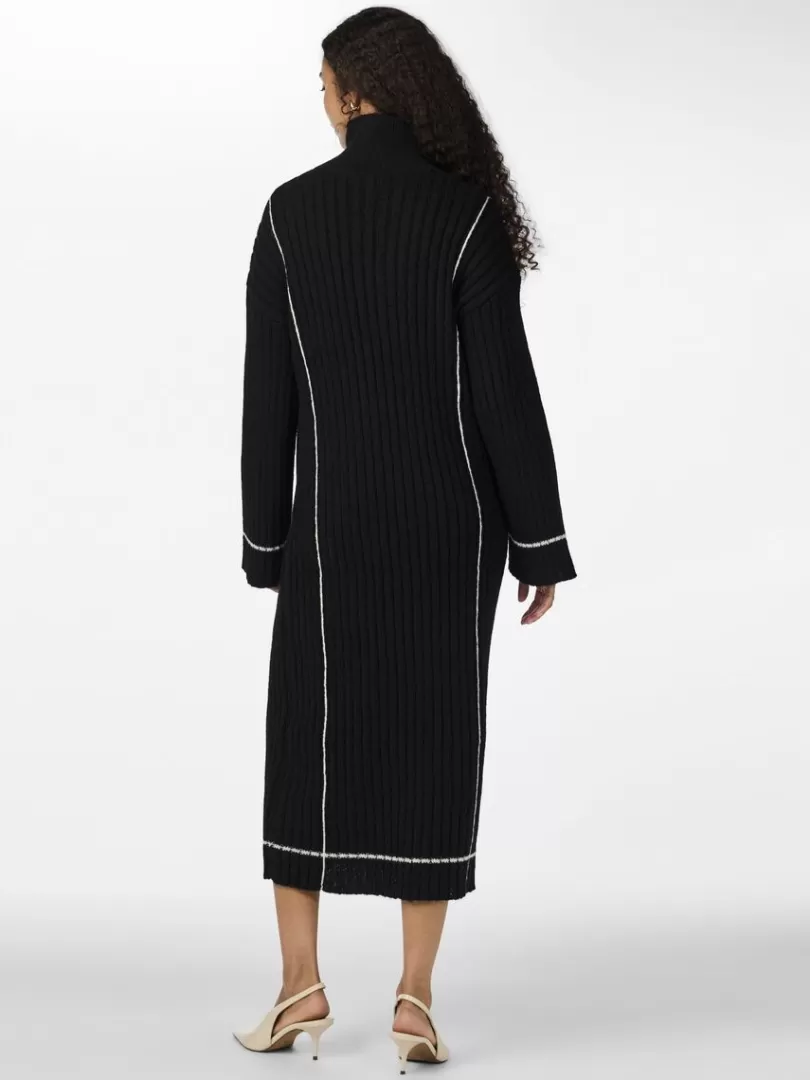 Knitwear | Dresses>Yas MILLIE KNITTED DRESS Black