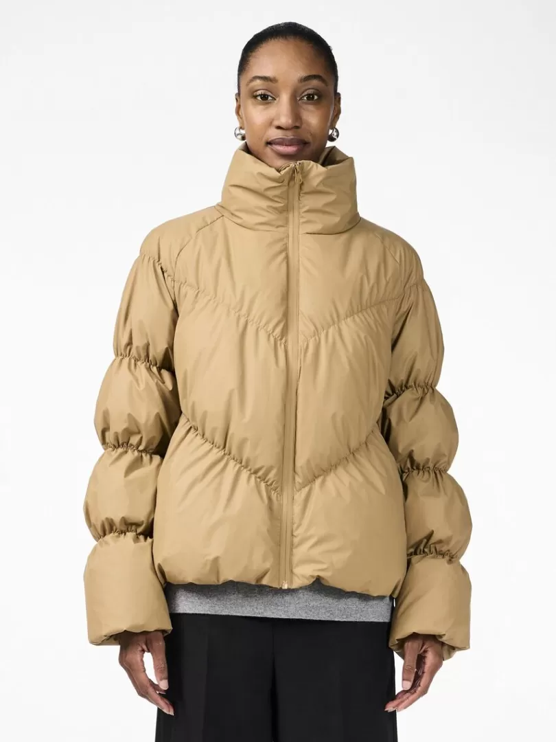 Outerwear>Yas NIA DOWN JACKET TigersEye