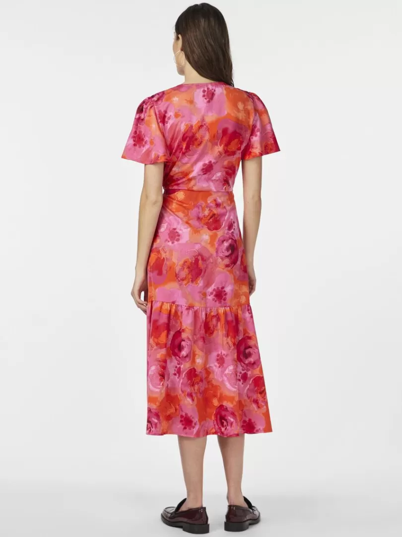 Dresses>Yas OPHELIA WRAP DRESS MandarinRed