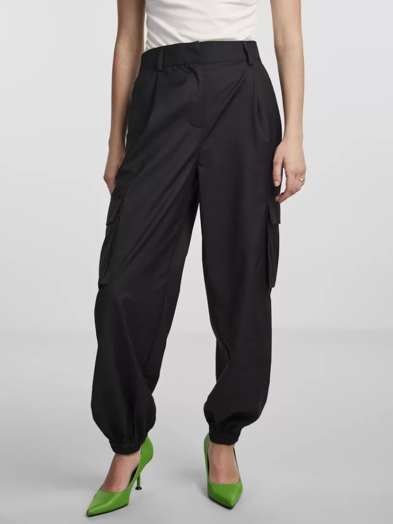 Trousers>Yas PENNI CARGO TROUSERS Black