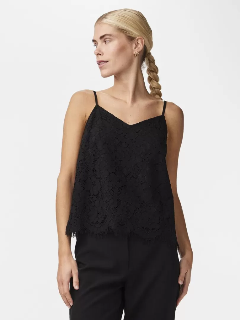 Tops & T-Shirts>Yas PERLA CAMISOLE Black