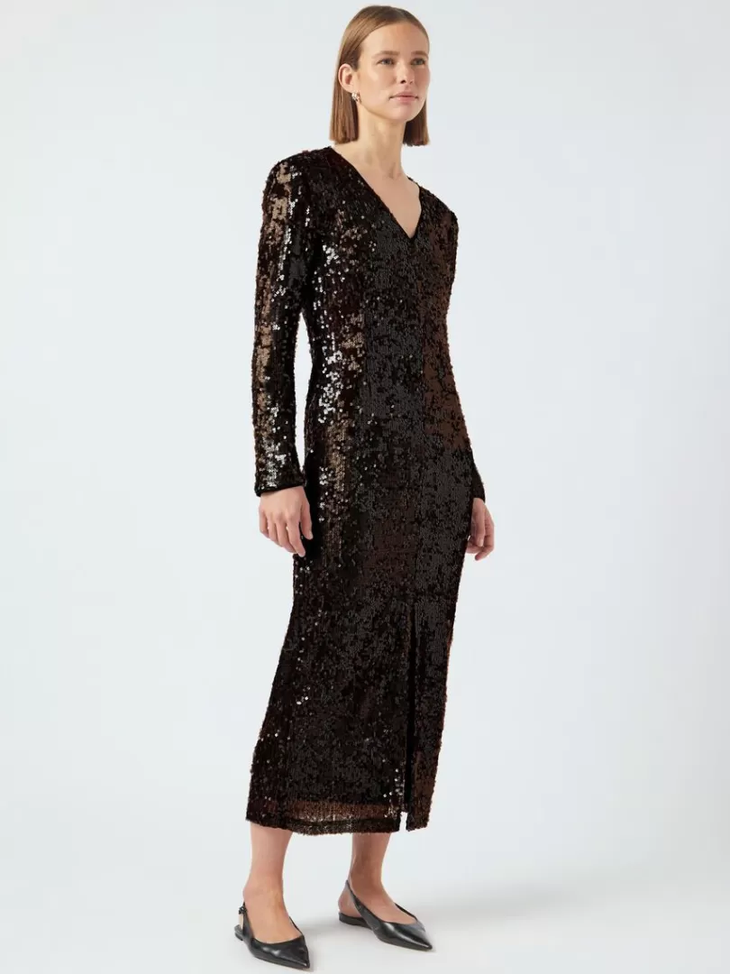 Dresses>Yas PIO MIDI DRESS DecadentChocolate