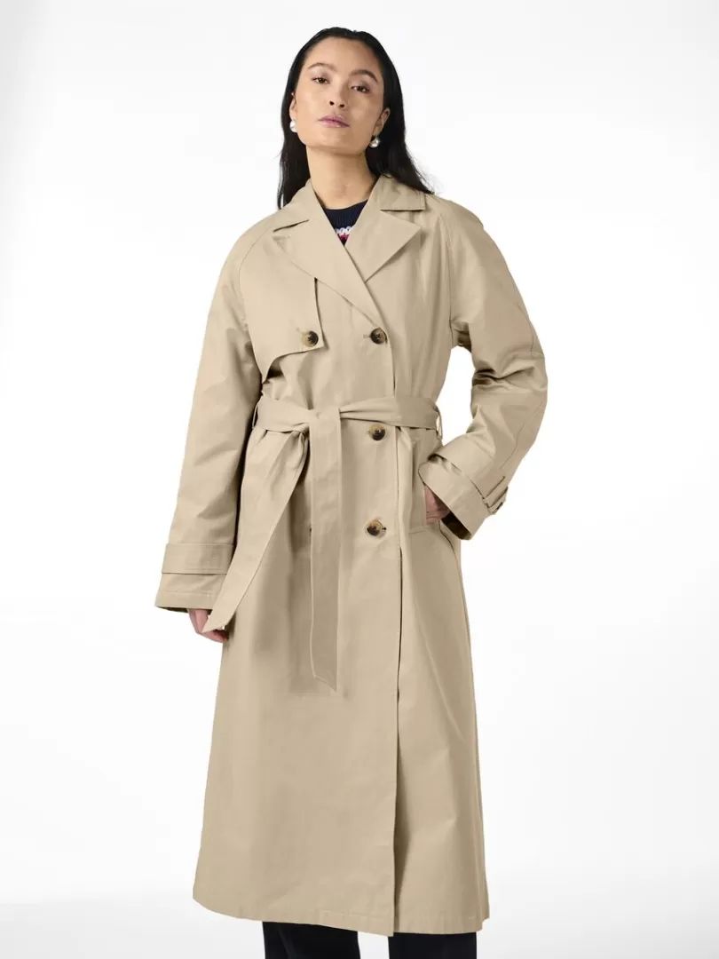 Outerwear>Yas PLENA TRENCHCOAT BrownRice