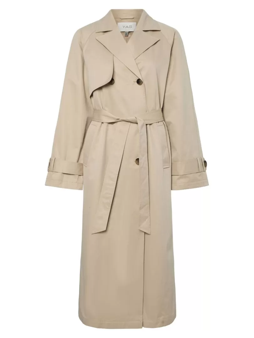 Outerwear>Yas PLENA TRENCHCOAT BrownRice