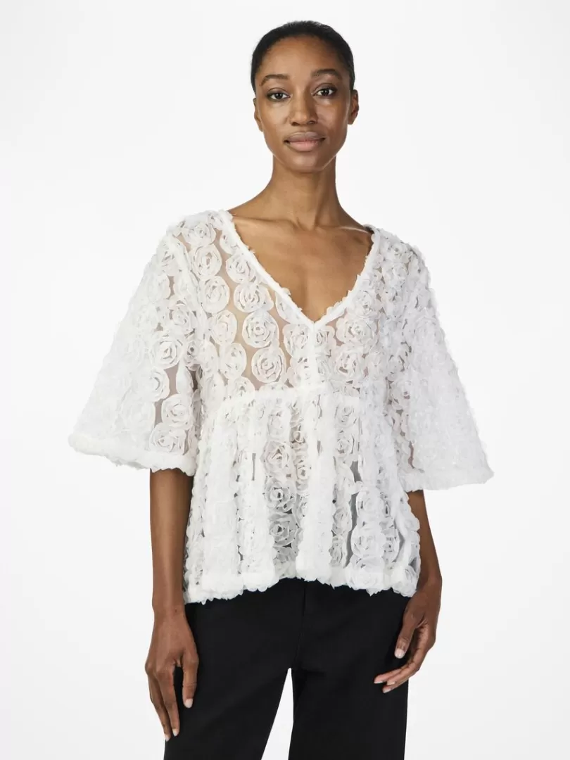 Tops & T-Shirts>Yas ROSALIA TOP StarWhite