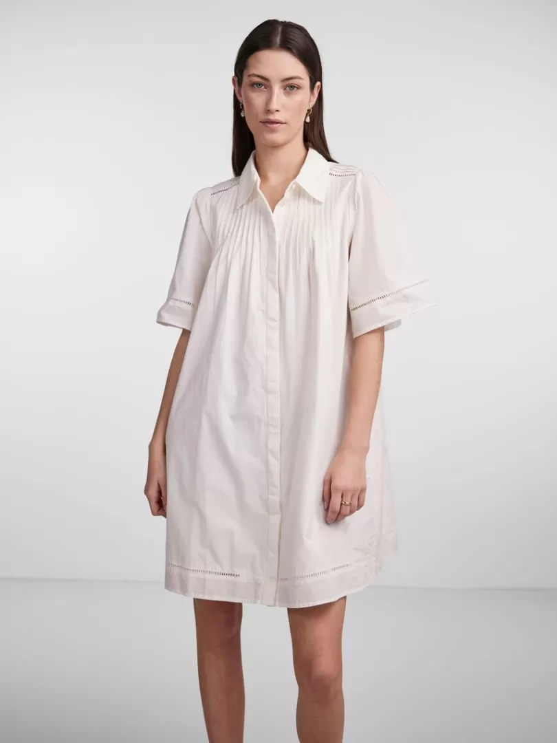 Dresses>Yas SANNY SHIRT DRESS StarWhite