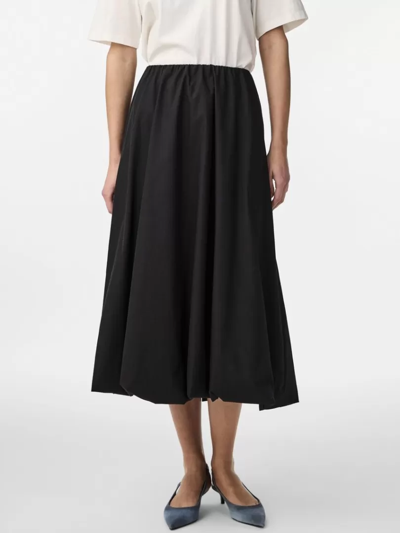 Skirts>Yas SASCHA MIDI SKIRT Black