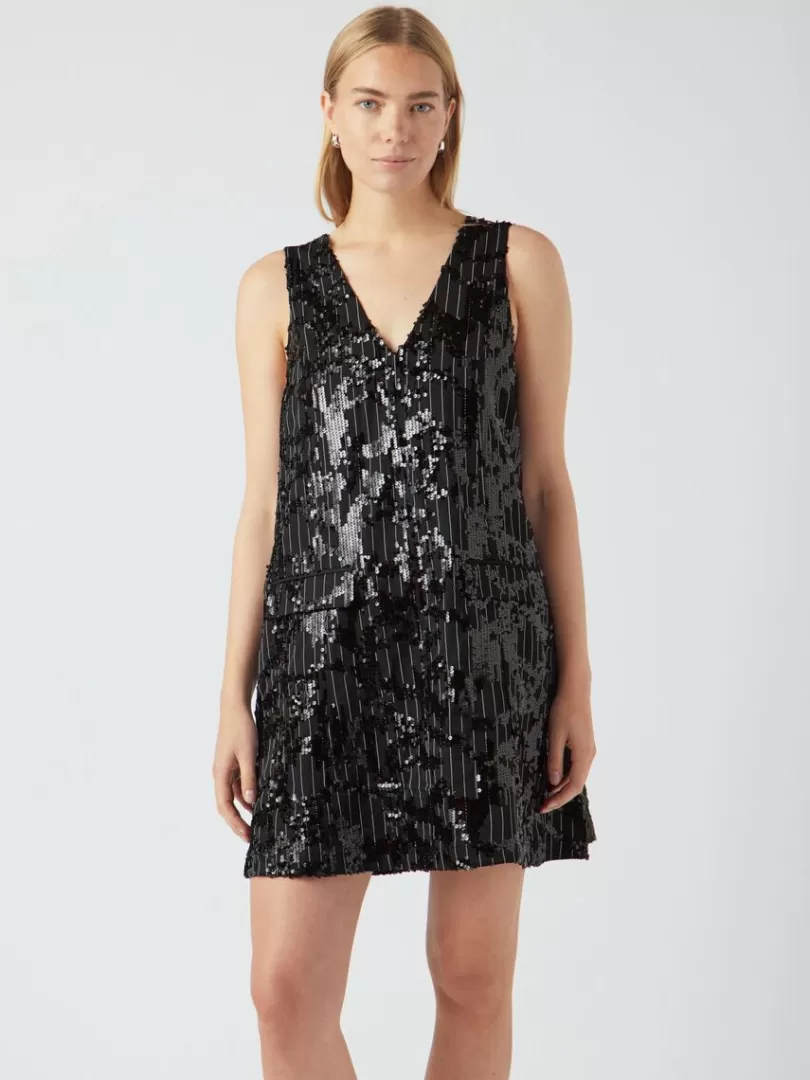 Dresses>Yas STRIBY MINI DRESS Black