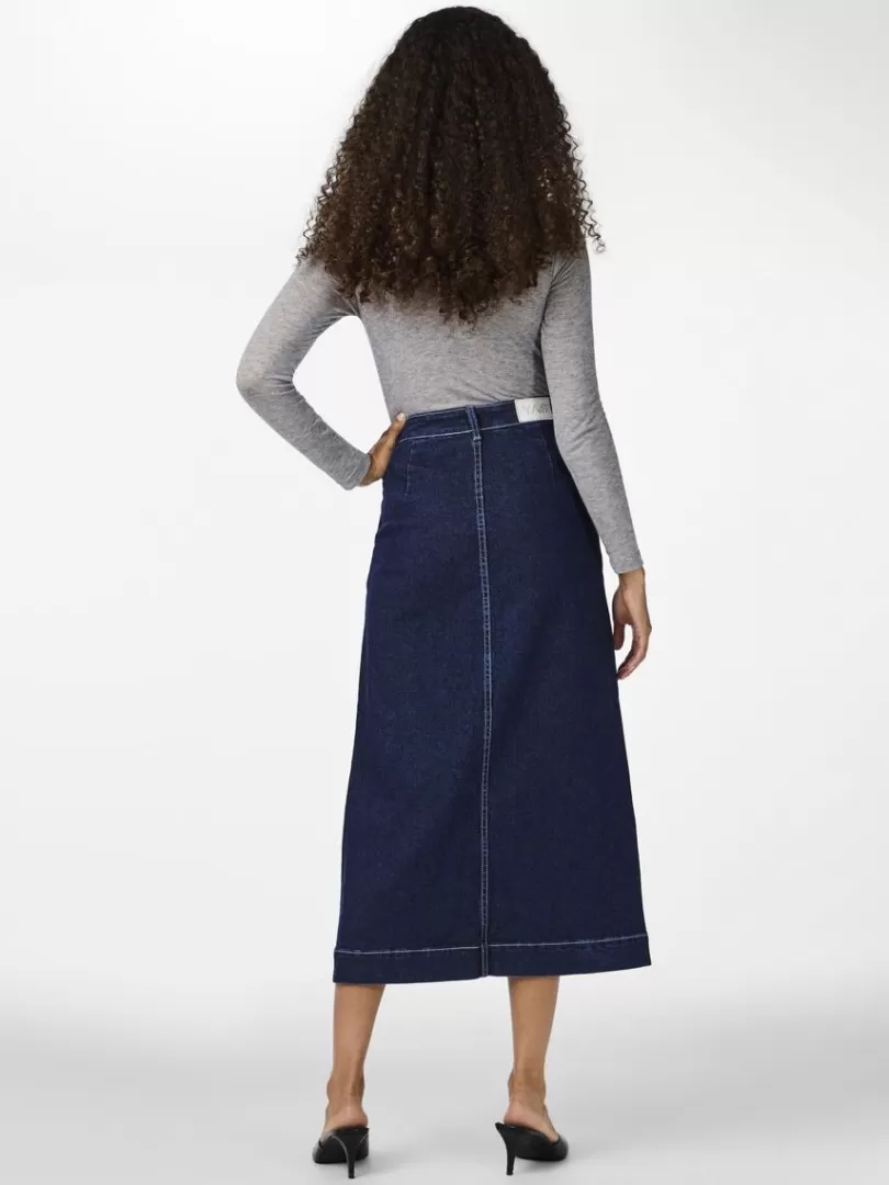 Skirts>Yas TELA DENIM SKIRT DarkBlueDenim