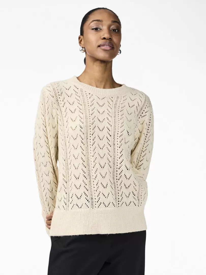 Knitwear>Yas TELLA KNITTED PULLOVER Birch