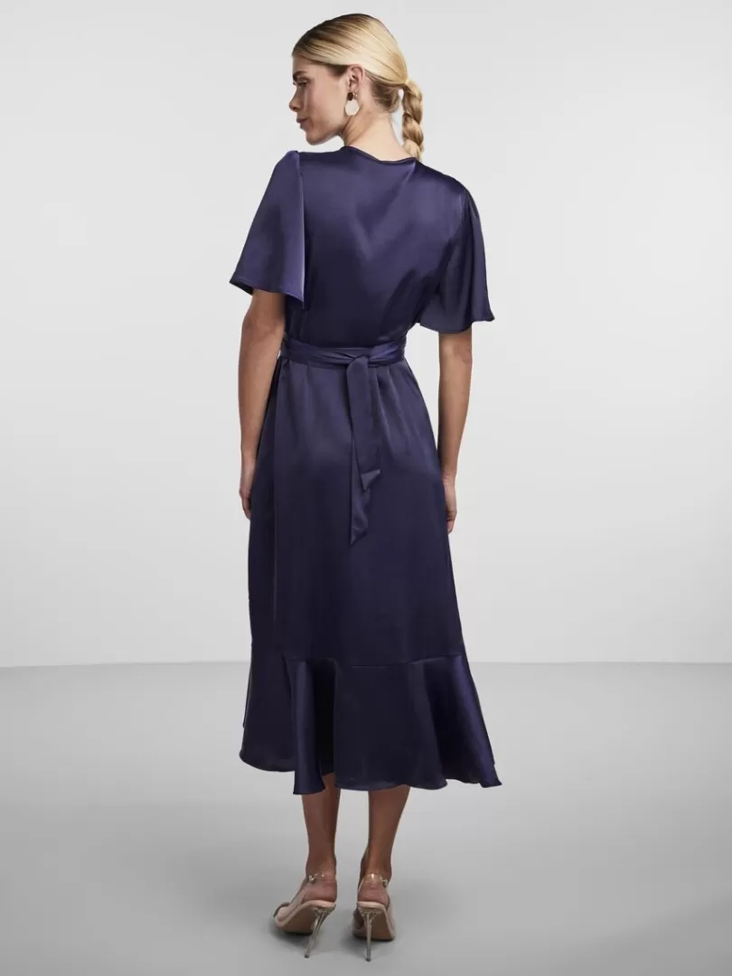 Dresses>Yas THEA WRAP DRESS EveningBlue