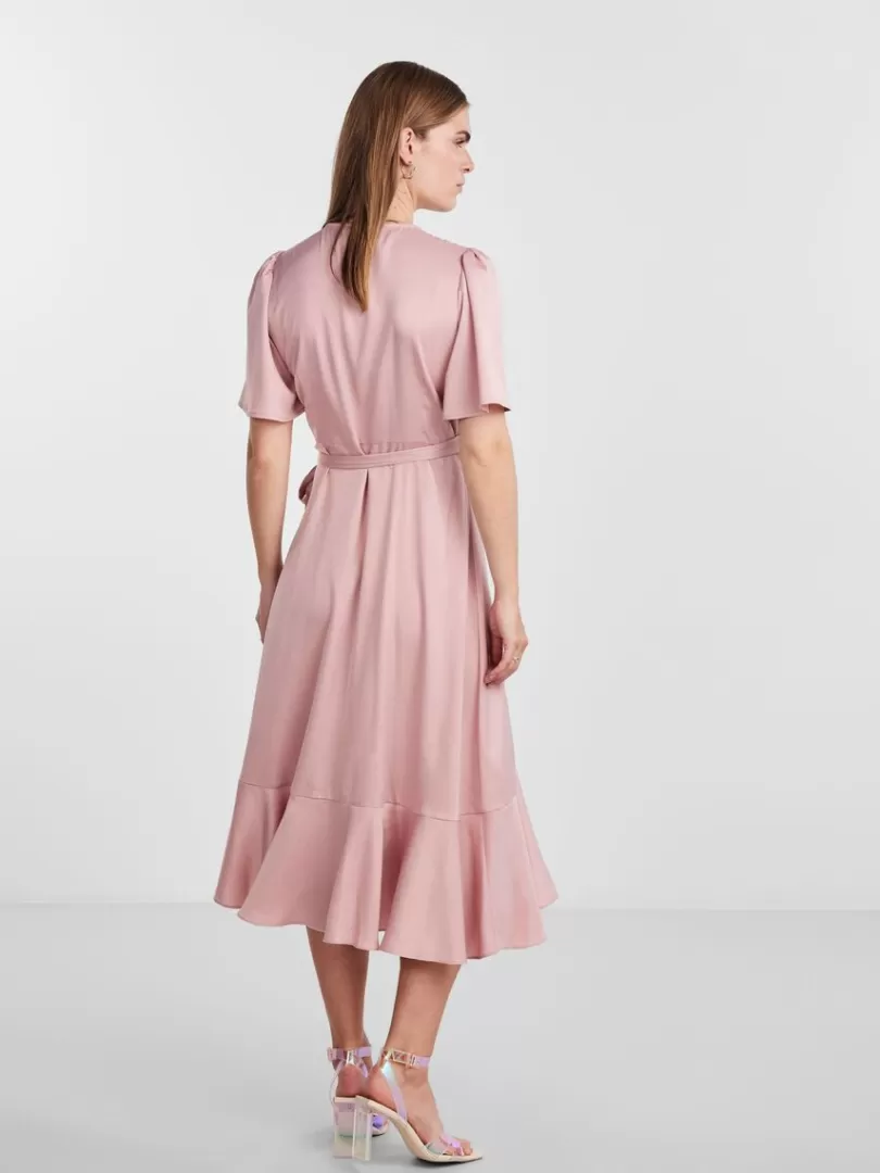 Dresses>Yas THEA WRAP DRESS PaleMauve