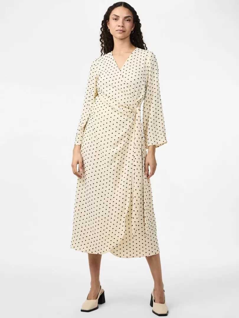 Dresses>Yas TULMA WRAP DRESS Birch