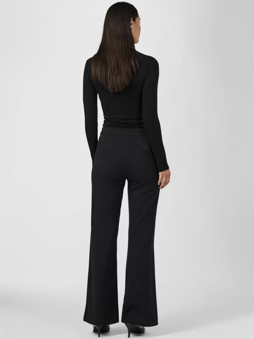 Trousers>Yas VICTORIA FLARED TROUSERS Black