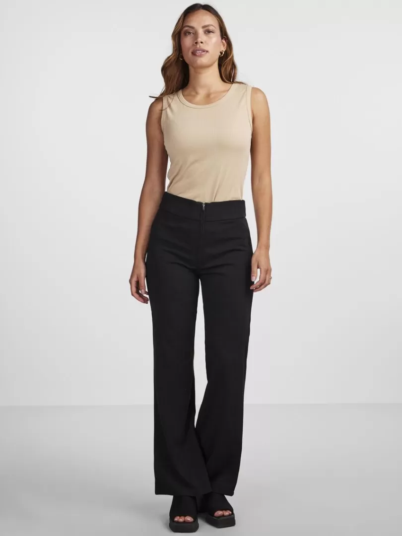 Trousers>Yas VICTORIA WIDE-LEG TROUSERS Black